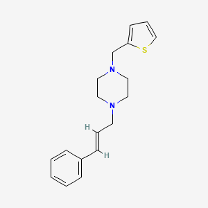 1-[(E)-3-phenylprop-2-enyl]-4-(thiophen-2-ylmethyl)piperazine