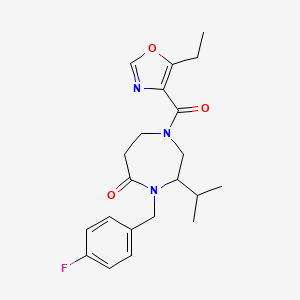 1-[(5-ethyl-1,3-oxazol-4-yl)carbonyl]-4-(4-fluorobenzyl)-3-isopropyl-1,4-diazepan-5-one