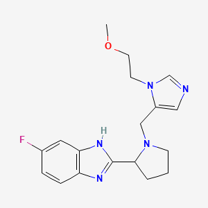 5-fluoro-2-(1-{[1-(2-methoxyethyl)-1H-imidazol-5-yl]methyl}-2-pyrrolidinyl)-1H-benzimidazole