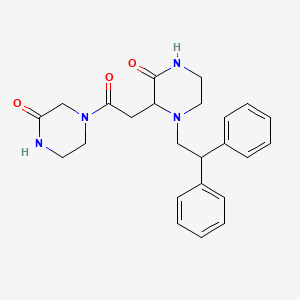 4-(2,2-diphenylethyl)-3-[2-oxo-2-(3-oxo-1-piperazinyl)ethyl]-2-piperazinone