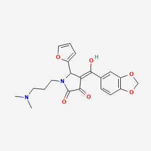 4-(1,3-benzodioxol-5-ylcarbonyl)-1-[3-(dimethylamino)propyl]-5-(2-furyl)-3-hydroxy-1,5-dihydro-2H-pyrrol-2-one