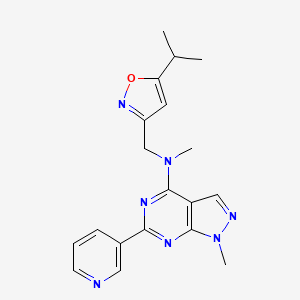 N-[(5-isopropyl-3-isoxazolyl)methyl]-N,1-dimethyl-6-(3-pyridinyl)-1H-pyrazolo[3,4-d]pyrimidin-4-amine