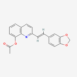 [2-[(E)-2-(1,3-benzodioxol-5-yl)ethenyl]quinolin-8-yl] acetate