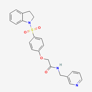 2-[4-(2,3-dihydro-1H-indol-1-ylsulfonyl)phenoxy]-N-(3-pyridinylmethyl)acetamide