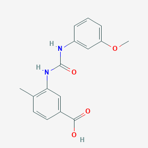 3-{[(3-METHOXYANILINO)CARBONYL]AMINO}-4-METHYLBENZOIC ACID