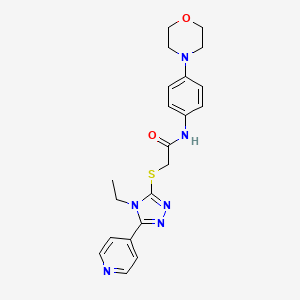 2-{[4-ethyl-5-(4-pyridinyl)-4H-1,2,4-triazol-3-yl]thio}-N-[4-(4-morpholinyl)phenyl]acetamide