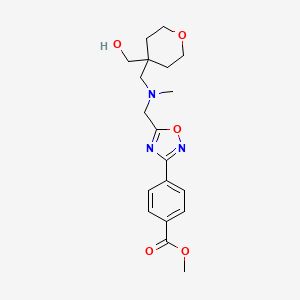 methyl 4-(5-{[{[4-(hydroxymethyl)tetrahydro-2H-pyran-4-yl]methyl}(methyl)amino]methyl}-1,2,4-oxadiazol-3-yl)benzoate