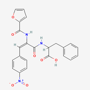 2-[[(E)-2-(furan-2-carbonylamino)-3-(4-nitrophenyl)prop-2-enoyl]amino]-3-phenylpropanoic acid