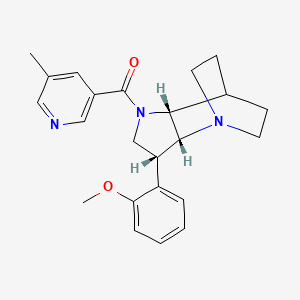 [(2R,3R,6R)-3-(2-methoxyphenyl)-1,5-diazatricyclo[5.2.2.02,6]undecan-5-yl]-(5-methylpyridin-3-yl)methanone