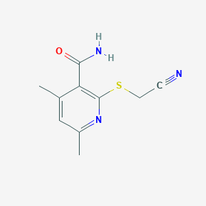 2-(Cyanomethylsulfanyl)-4,6-dimethylpyridine-3-carboxamide