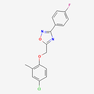 5-[(4-chloro-2-methylphenoxy)methyl]-3-(4-fluorophenyl)-1,2,4-oxadiazole