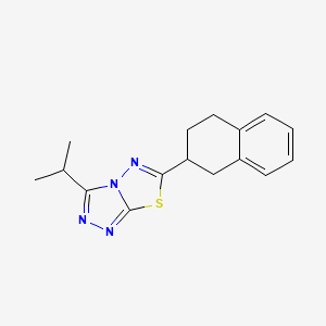 3-isopropyl-6-(1,2,3,4-tetrahydronaphthalen-2-yl)[1,2,4]triazolo[3,4-b][1,3,4]thiadiazole