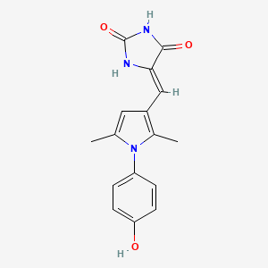 5-{[1-(4-hydroxyphenyl)-2,5-dimethyl-1H-pyrrol-3-yl]methylene}-2,4-imidazolidinedione