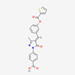 4-(3-methyl-5-oxo-4-{3-[(2-thienylcarbonyl)oxy]benzylidene}-4,5-dihydro-1H-pyrazol-1-yl)benzoic acid