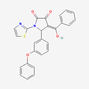 4-benzoyl-3-hydroxy-5-(3-phenoxyphenyl)-1-(1,3-thiazol-2-yl)-1,5-dihydro-2H-pyrrol-2-one