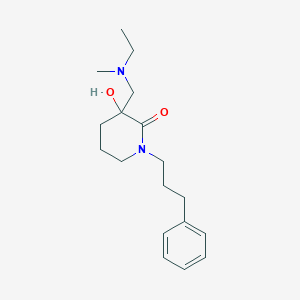 3-{[ethyl(methyl)amino]methyl}-3-hydroxy-1-(3-phenylpropyl)piperidin-2-one