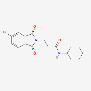 3-(5-Bromo-1,3-dioxo-1,3-dihydro-2H-isoindol-2-YL)-N~1~-cyclohexylpropanamide