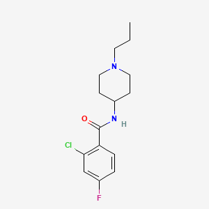 2-chloro-4-fluoro-N-(1-propylpiperidin-4-yl)benzamide