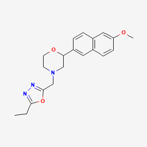 4-[(5-ethyl-1,3,4-oxadiazol-2-yl)methyl]-2-(6-methoxy-2-naphthyl)morpholine