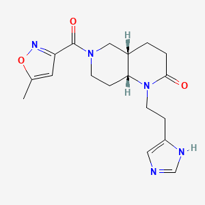 (4aS*,8aR*)-1-[2-(1H-imidazol-4-yl)ethyl]-6-[(5-methylisoxazol-3-yl)carbonyl]octahydro-1,6-naphthyridin-2(1H)-one