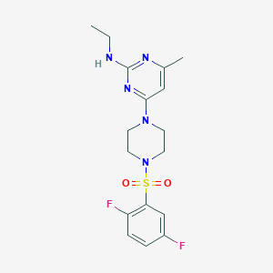 4-{4-[(2,5-difluorophenyl)sulfonyl]-1-piperazinyl}-N-ethyl-6-methyl-2-pyrimidinamine