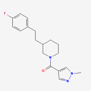 3-[2-(4-fluorophenyl)ethyl]-1-[(1-methyl-1H-pyrazol-4-yl)carbonyl]piperidine