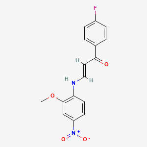 (E)-1-(4-fluorophenyl)-3-(2-methoxy-4-nitroanilino)prop-2-en-1-one