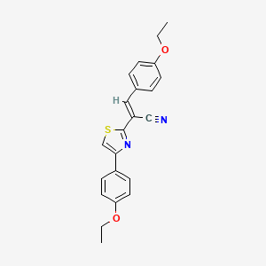 (2E)-3-(4-Ethoxyphenyl)-2-[4-(4-ethoxyphenyl)-1,3-thiazol-2-YL]prop-2-enenitrile