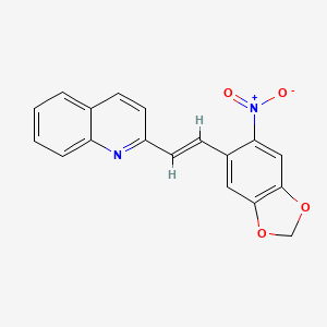 2-[2-(6-nitro-1,3-benzodioxol-5-yl)vinyl]quinoline