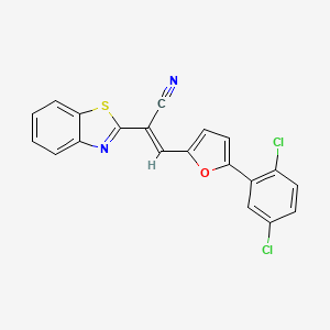 2-(1,3-benzothiazol-2-yl)-3-[5-(2,5-dichlorophenyl)-2-furyl]acrylonitrile