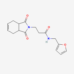 3-(1,3-dioxo-3a,4,7,7a-tetrahydroisoindol-2-yl)-N-(furan-2-ylmethyl)propanamide