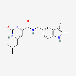 N-[(2,3-dimethyl-1H-indol-5-yl)methyl]-6-isobutyl-2-oxo-1,2-dihydropyrimidine-4-carboxamide