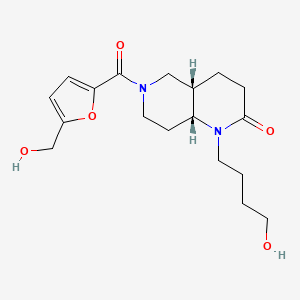 (4aS*,8aR*)-1-(4-hydroxybutyl)-6-[5-(hydroxymethyl)-2-furoyl]octahydro-1,6-naphthyridin-2(1H)-one