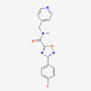 3-(4-fluorophenyl)-N-(pyridin-4-ylmethyl)-1,2,4-oxadiazole-5-carboxamide