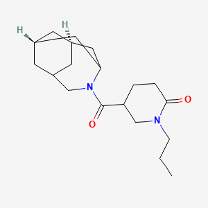 5-[(1R*,3s,6r,8S*)-4-azatricyclo[4.3.1.1~3,8~]undec-4-ylcarbonyl]-1-propylpiperidin-2-one