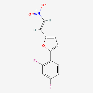 2-(2,4-difluorophenyl)-5-[(E)-2-nitroethenyl]furan