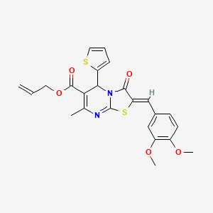 allyl 2-(3,4-dimethoxybenzylidene)-7-methyl-3-oxo-5-(2-thienyl)-2,3-dihydro-5H-[1,3]thiazolo[3,2-a]pyrimidine-6-carboxylate