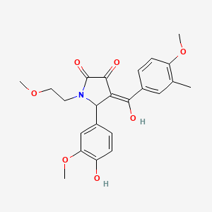 3-hydroxy-5-(4-hydroxy-3-methoxyphenyl)-1-(2-methoxyethyl)-4-(4-methoxy-3-methylbenzoyl)-1,5-dihydro-2H-pyrrol-2-one