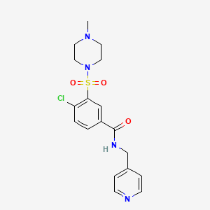 4-chloro-3-[(4-methyl-1-piperazinyl)sulfonyl]-N-(4-pyridinylmethyl)benzamide