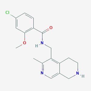 4-chloro-2-methoxy-N-[(3-methyl-5,6,7,8-tetrahydro-2,7-naphthyridin-4-yl)methyl]benzamide dihydrochloride