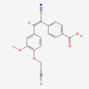 4-{1-cyano-2-[3-methoxy-4-(2-propyn-1-yloxy)phenyl]vinyl}benzoic acid