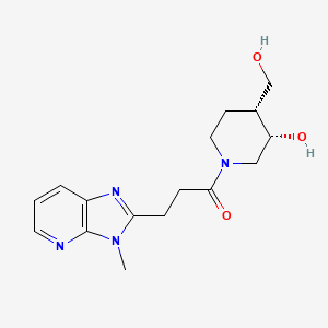 (3S*,4R*)-4-(hydroxymethyl)-1-[3-(3-methyl-3H-imidazo[4,5-b]pyridin-2-yl)propanoyl]-3-piperidinol