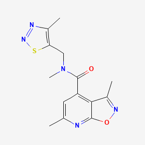 N,3,6-trimethyl-N-[(4-methyl-1,2,3-thiadiazol-5-yl)methyl]isoxazolo[5,4-b]pyridine-4-carboxamide