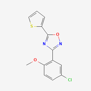 3-(5-chloro-2-methoxyphenyl)-5-(2-thienyl)-1,2,4-oxadiazole