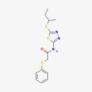 N-[5-(butan-2-ylsulfanyl)-1,3,4-thiadiazol-2-yl]-2-(phenylsulfanyl)acetamide