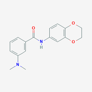 N-(2,3-dihydro-1,4-benzodioxin-6-yl)-3-(dimethylamino)benzamide