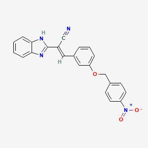 (2E)-2-(1H-benzimidazol-2-yl)-3-{3-[(4-nitrobenzyl)oxy]phenyl}prop-2-enenitrile