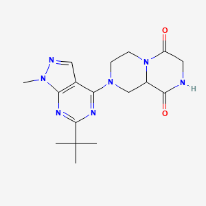 8-(6-tert-butyl-1-methyl-1H-pyrazolo[3,4-d]pyrimidin-4-yl)tetrahydro-2H-pyrazino[1,2-a]pyrazine-1,4(3H,6H)-dione