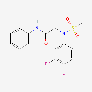 N~2~-(3,4-difluorophenyl)-N~2~-(methylsulfonyl)-N~1~-phenylglycinamide