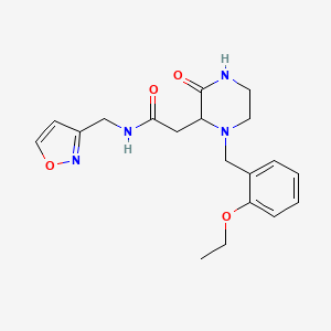 2-[1-(2-ethoxybenzyl)-3-oxo-2-piperazinyl]-N-(3-isoxazolylmethyl)acetamide